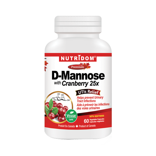 Nutridom D-Mannose with Cranberry25x 60 Vcaps