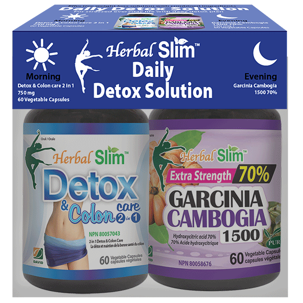 Herbal Slim Daily Detox Solution(Colon Detox & Garcinia 70%)
