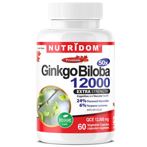 Nutridom Ginkgo Biloba 12000 60 Vcaps