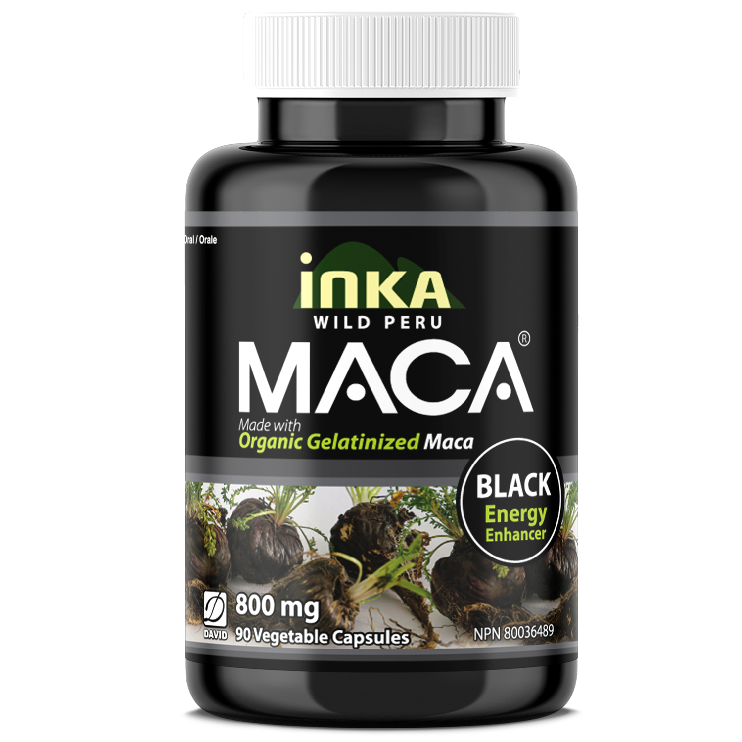 INKA MACA Black 90 Capsules (Organic, 800mg)