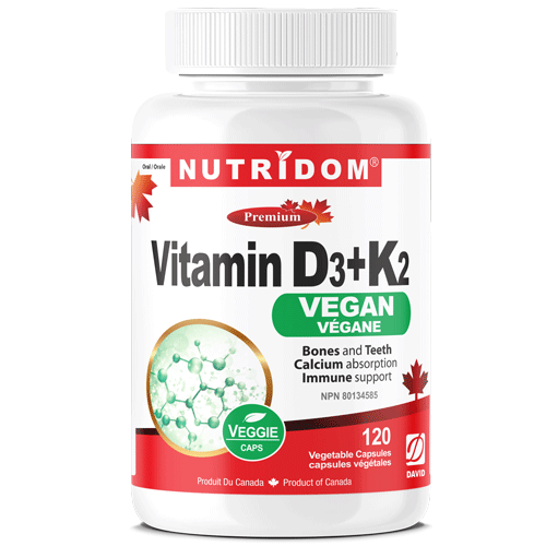 Nutridom Vitamin D3+K2 VEGAN 120Vcaps