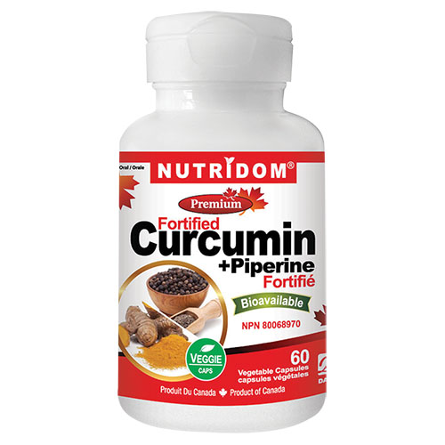 Nutridom Fortified Curcumin + Piperine 60 Vcaps
