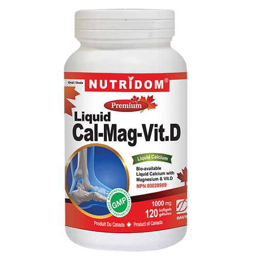 Nutridom Liquid Cal-Mag-Vit.D 1000mg 120 Softgels