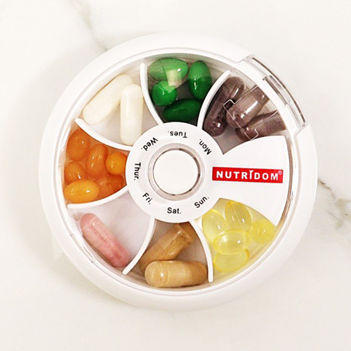 Nutridom Travel Weekly Pill Organizer(White)