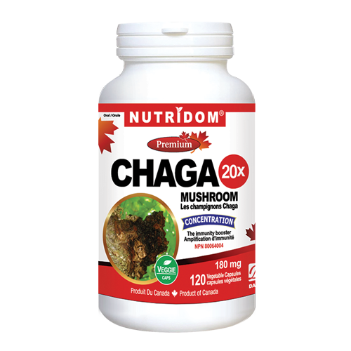 Nutridom Chaga 20x 180 mg 120 Vcaps New
