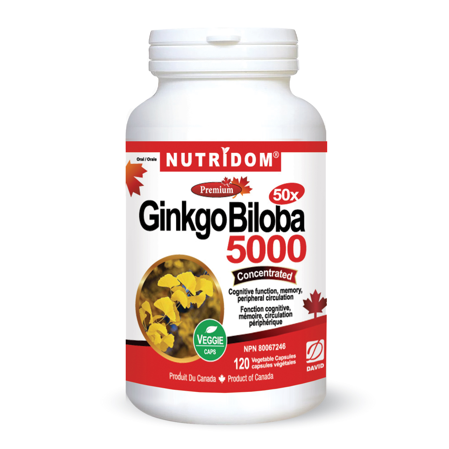 Nutridom Ginkgo biloba 5000 120Vcaps