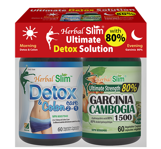 Herbal Slim Ultimate Detox Solution (Detox Colon + Garcinia 80%)